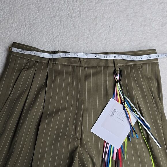 NWT MSGM Khaki Pinstripe Shorts Size IT44 Waist US 30 - Picture 5 of 10